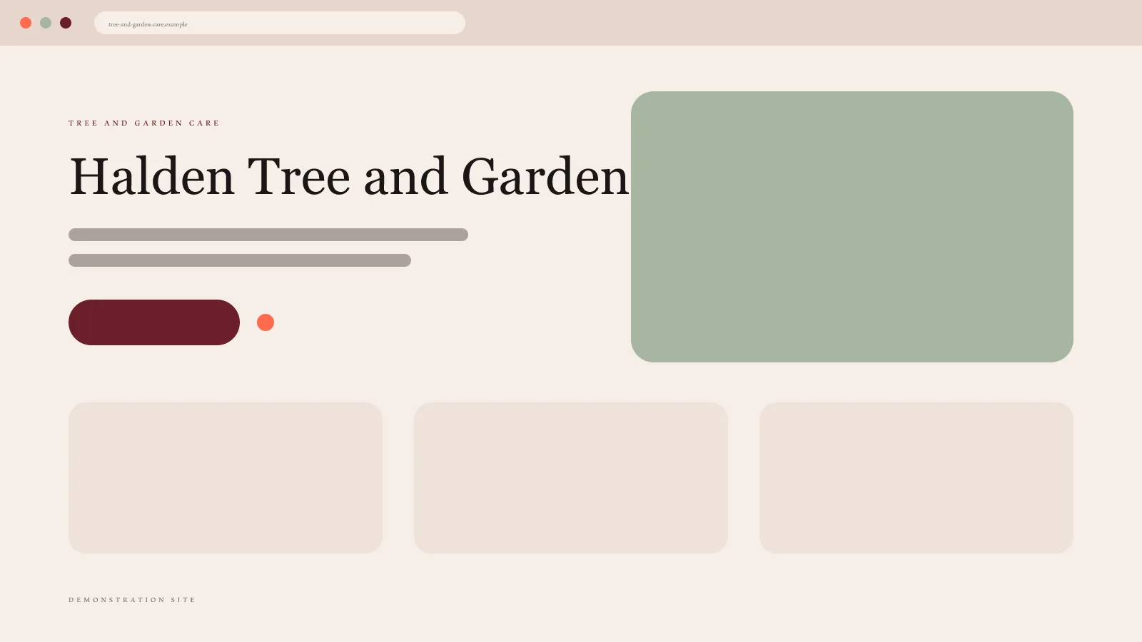Halden Tree and Garden home page